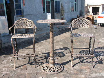 Tabella unica del giardino del ghisa del ferro battuto del metallo e 2 amichevoli eco- delle sedie