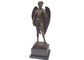 Statue su misura fatte a mano di angelo dell'oggetto d'antiquariato di dimensione della scultura del ghisa del giardino