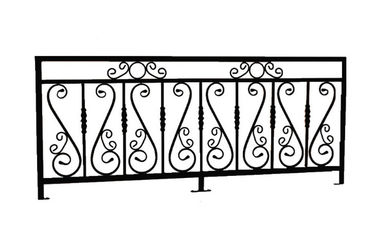 Spolverizzi il terrazzo della decorazione rivestita del ghisa/il recinto all'aperto del ghisa della villa